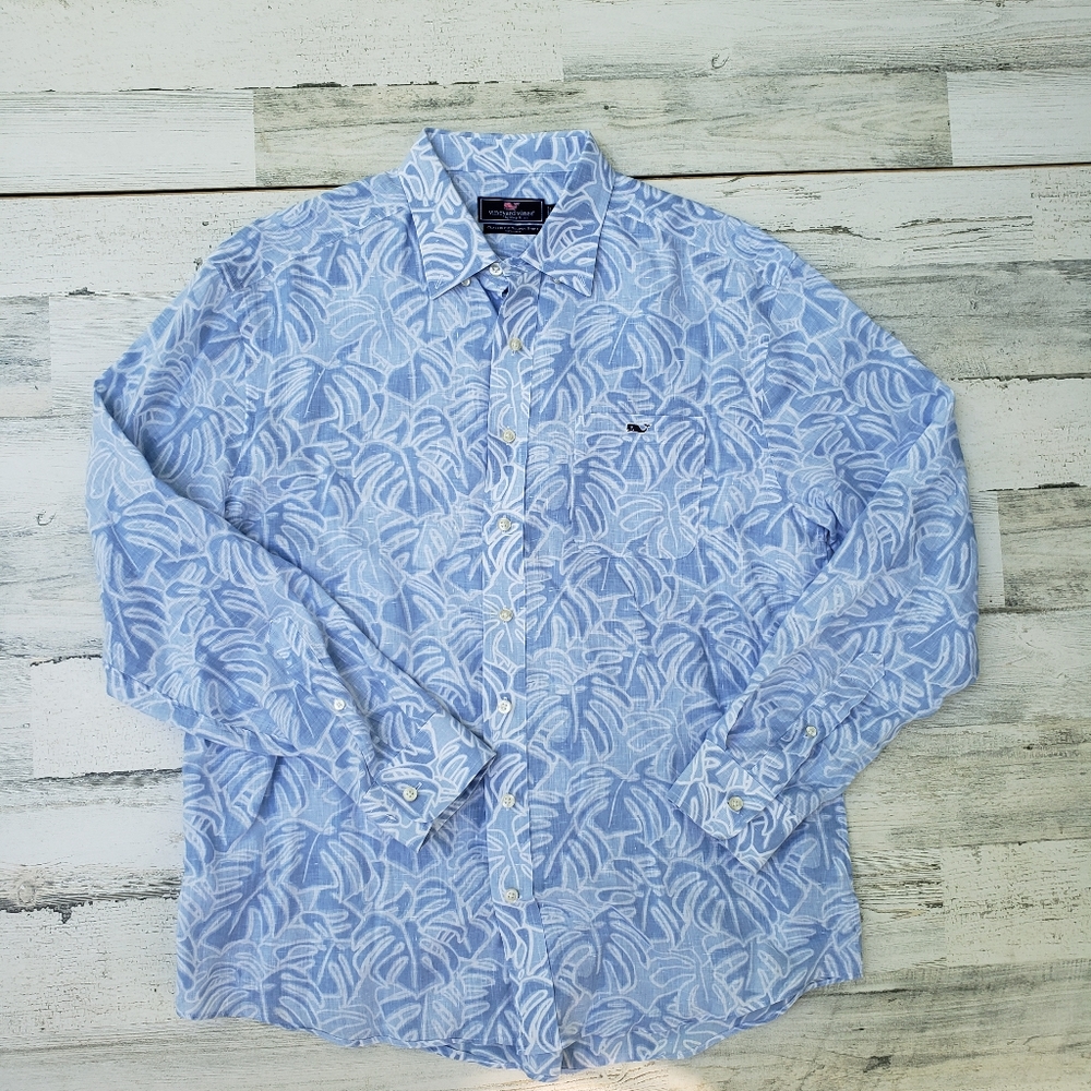 Vineyard Vines Men's Large Hawaiian Long Sleeve